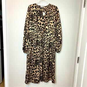 COTTON CANDY LA Leopard Long Sleeve Duster Size L